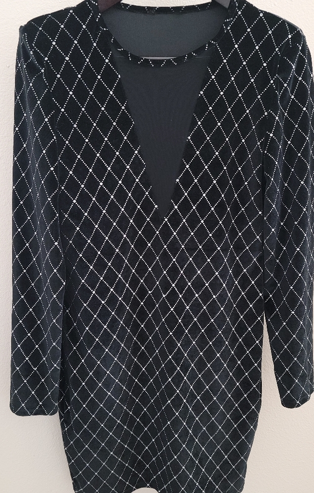 Black knee length dress